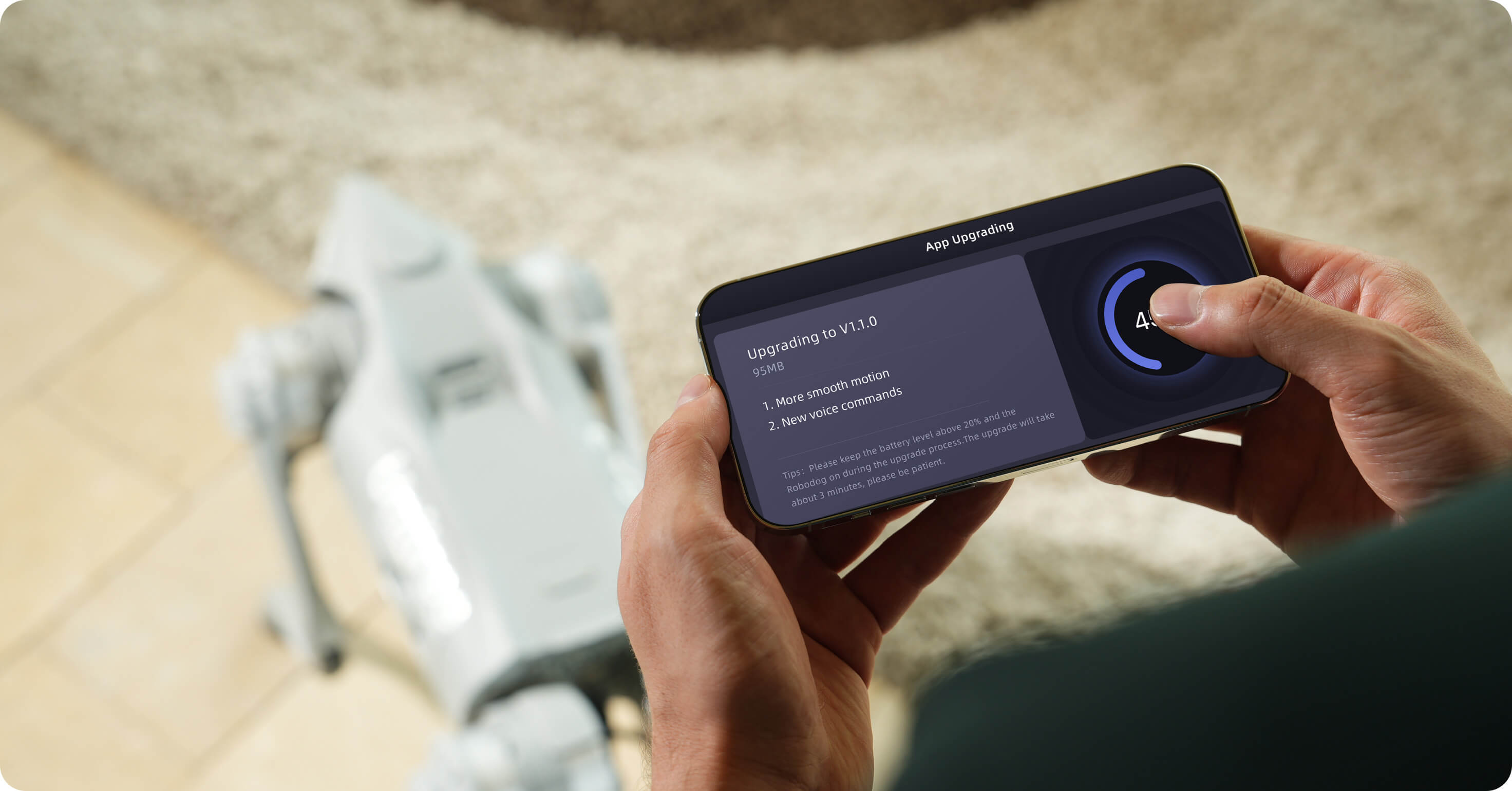 Robot quadrupède Unitree Go2 en terrain extérieur - franchissement d'obstacles et navigation autonome