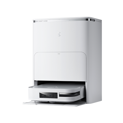 Ecovacs DEEBOT X2 OMNI - version blanche design carré vue officielle fond blanc