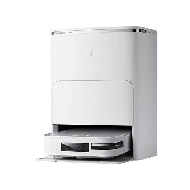 Ecovacs DEEBOT X2 OMNI - version blanche design carré vue officielle fond blanc