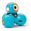 Robot Dash vu de trois quarts, avec ses roues et son capteur frontal