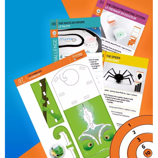 Pack d'activités Thymio Challenge avec ses accessoires