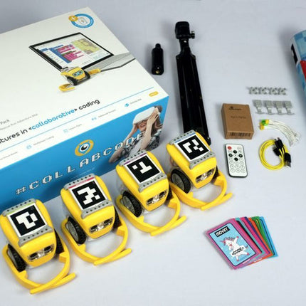 Contenu du pack Kai's Clan : robots, trépied, capteurs et cartes