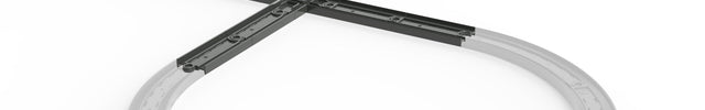 Tracé compact réalisé avec les rails courts Intelino