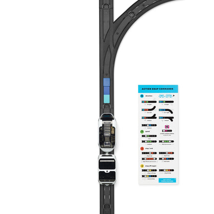 Locomotive Intelino Smart Train en gros plan sur ses rails