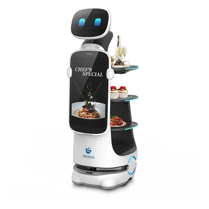KEENON DINERBOT T10 avec plateaux garnis