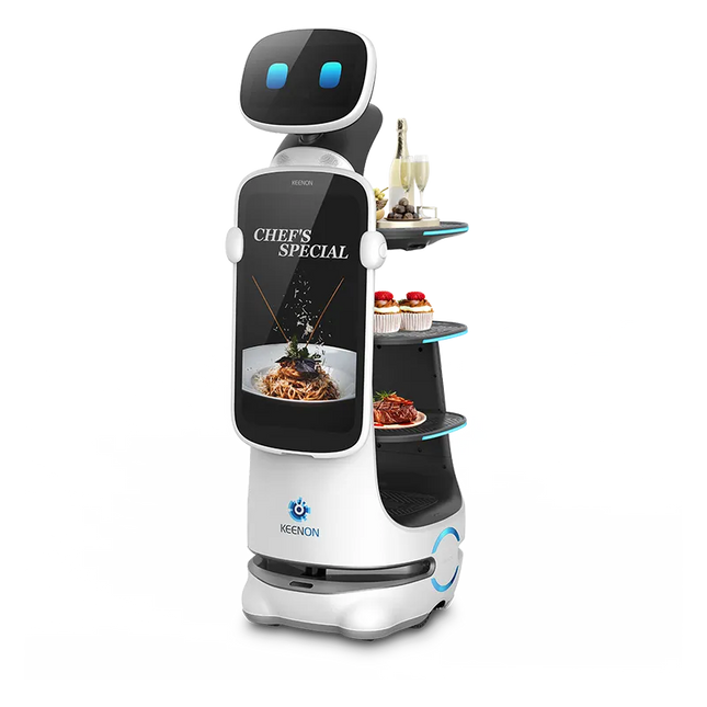 KEENON DINERBOT T10 avec plateaux garnis