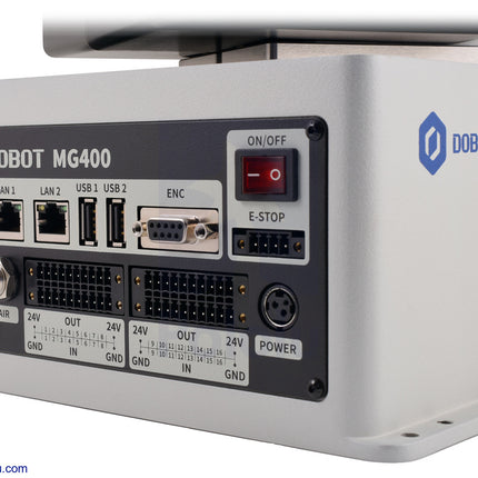 Panneau d'entrees et sorties du Dobot MG400