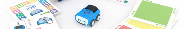 Kit élève Sphero indi : robot, tuiles de couleur, cartes de défi et mallette