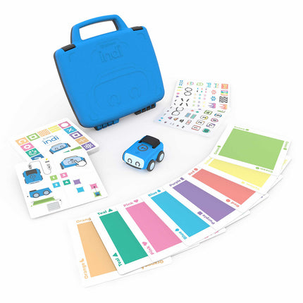 Kit élève Sphero indi : robot, tuiles de couleur, cartes de défi et mallette