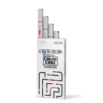 Feutres Ozobot et tracés de codes couleur sur papier