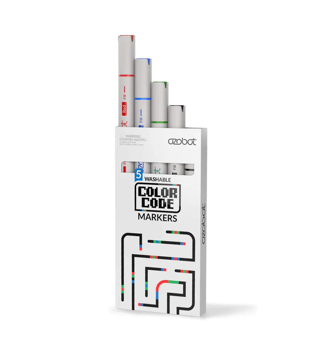 Feutres Ozobot et tracés de codes couleur sur papier